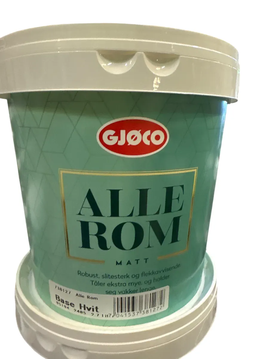 Gjøco Alle Rom Matt Base Hvit 2,7L - bilde 1