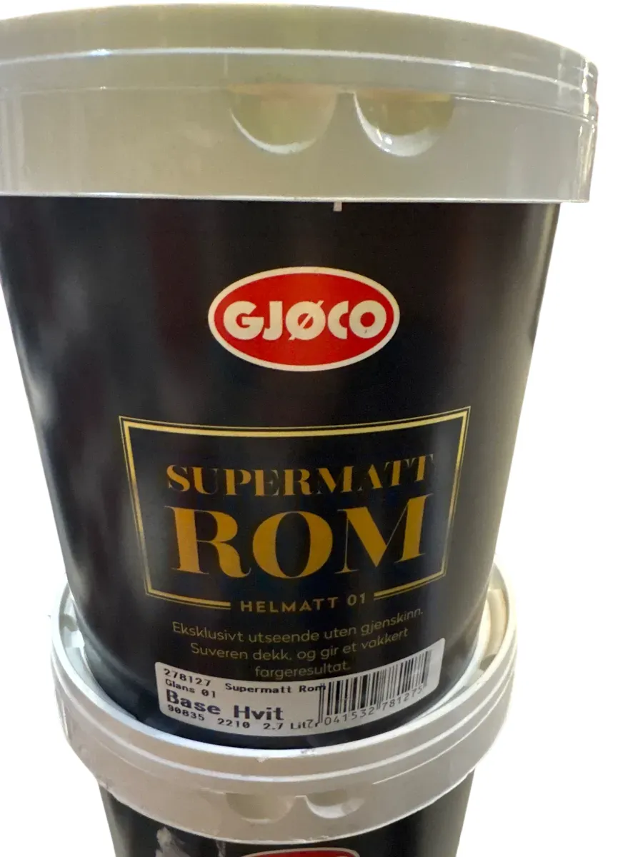 Gjøco Supermatt Rom Base Hvit 2.7L - bilde 1