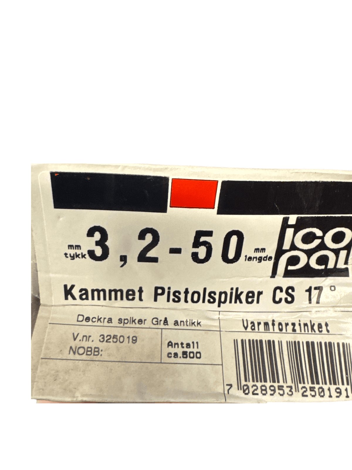 Kammer pistolspiker cs 17 gr 3,2-50 a500 - bilde 1