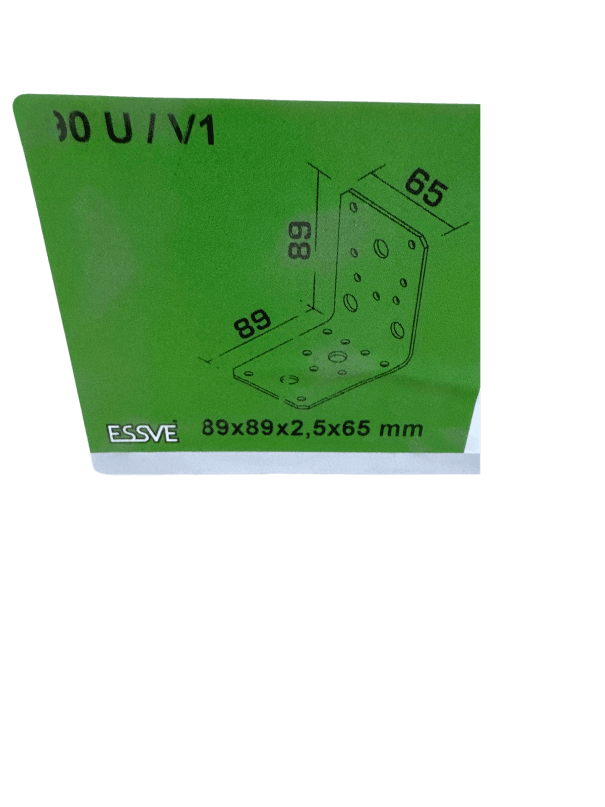 Vinkelbeslag 89x89x2,5x65mm - bilde 1