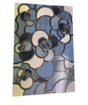 Dekorflis med blomster – 30x45 cm - bilde 1