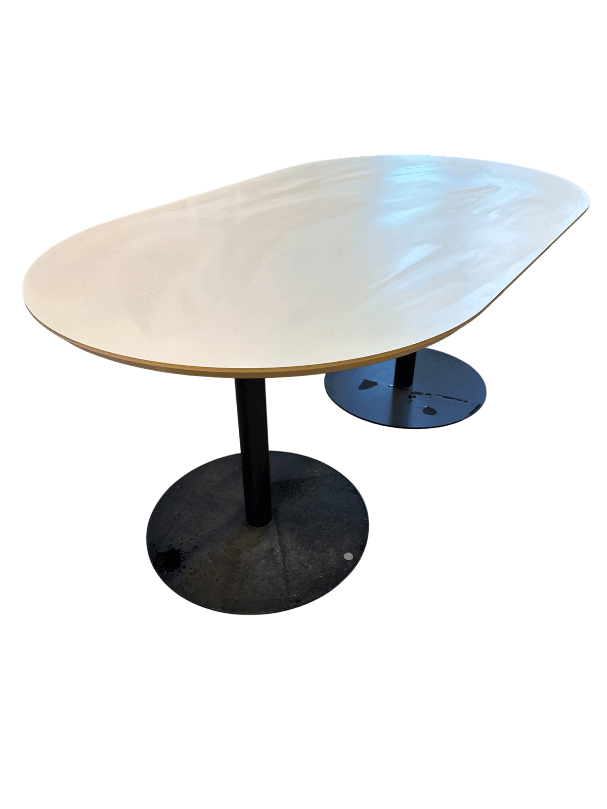 Bord 80x140x60 hvit fra edsbyn med metall ben - bilde 1