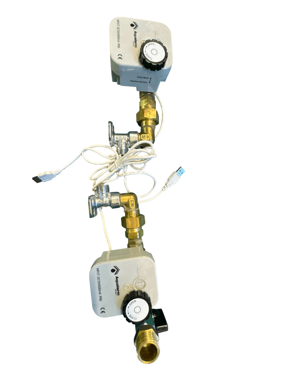 Aqualarm 1/2" kuleventil med vannstoppfunksjon - bilde 1
