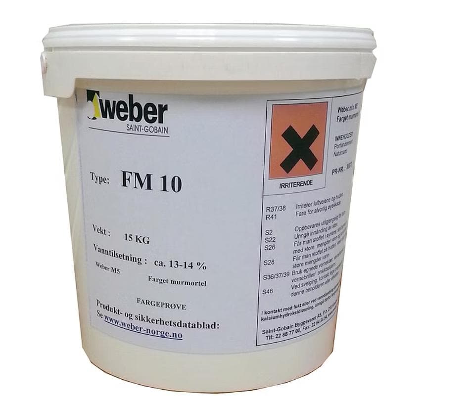 MURMØRTEL M5 FM 2801 SS GRÅ 15KG - bilde 1