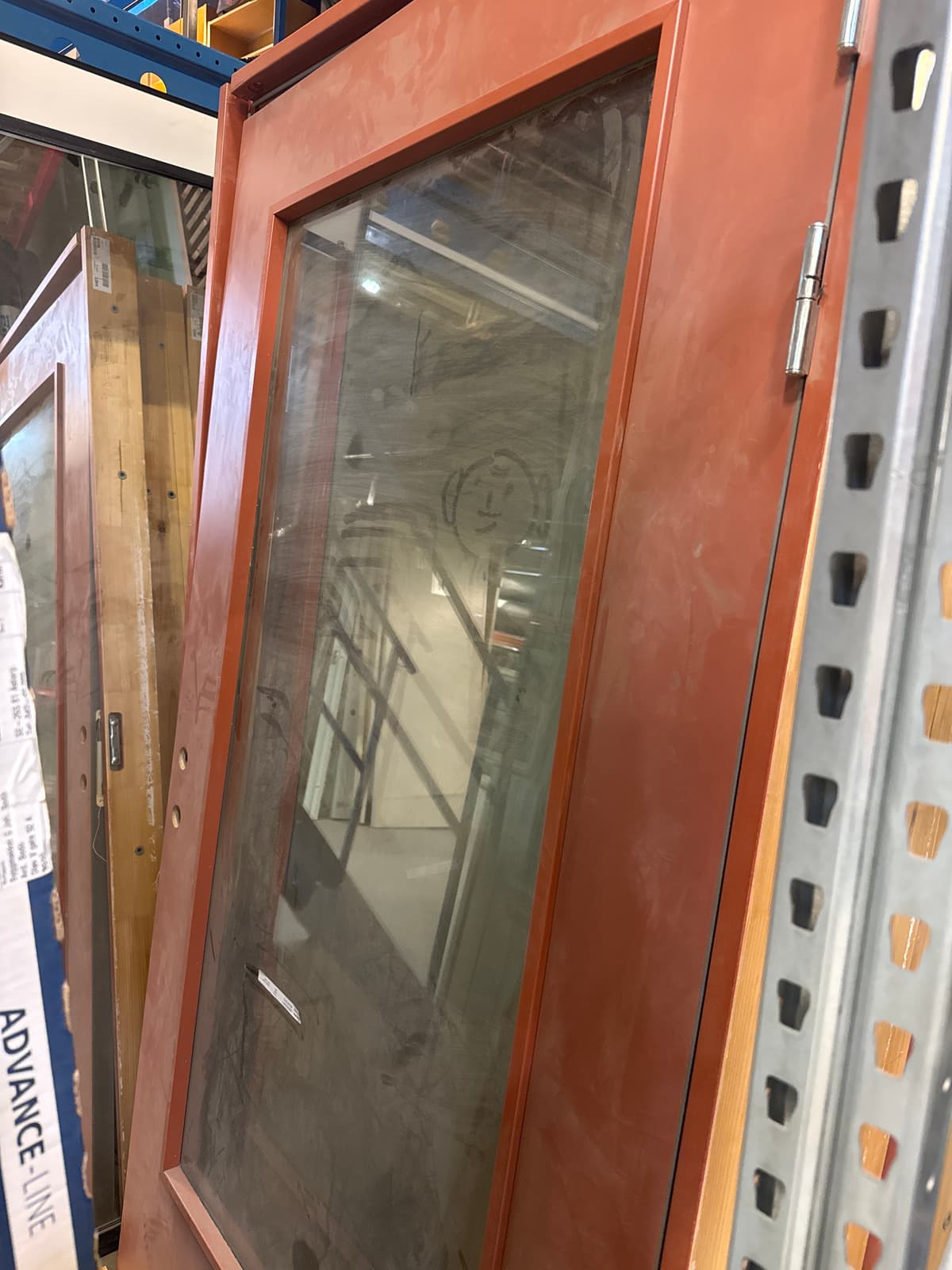 Daloc lyd og branndør 130x230 med glass 2 lags H - bilde 1